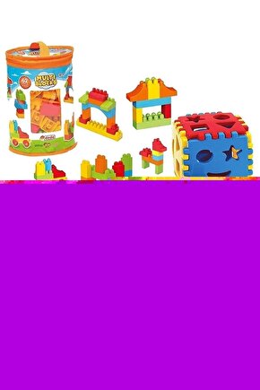 Bebek Bultak Bowling Sallanan Halkalar 62 Parça Lego Blok Eğitici Zeka Geliştirici Eğitici Set