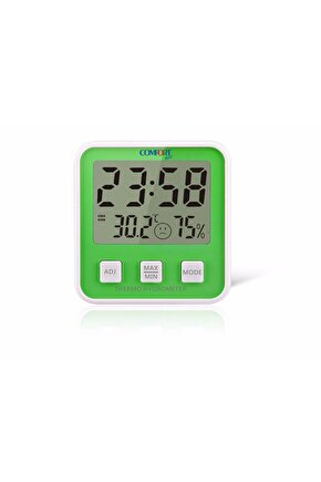 Comfort Plus DM-658 Yeşil Isı Nem Ölçer