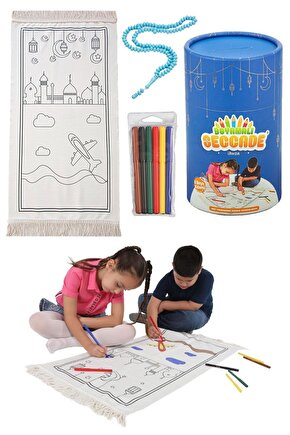 Boyamalı Yıkanabilir Eğitici Dini Oyuncak Çocuk Seccade Seti