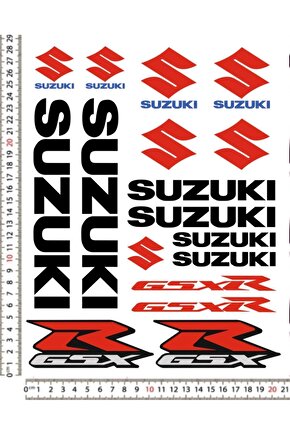 SUZUKİ GSXR MOTORSİKLET KASK STİCKER ÇIKARTMA SETİ