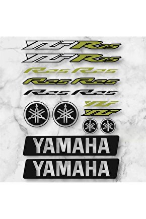Yamaha Sticker Seti Yeşil Motorsiklet Kask