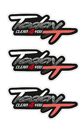 CLEAN 4 YOU TODAY MONDİAL 3 ADET MOTORSİKLET STİCKER ÇIKARTMA