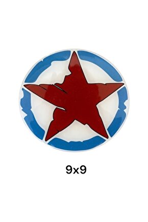 Askeri Yıldız Bordo Mavi Damla Sticker 9x9 Cm Motorsiklet Kask Leptop Honda Yamaha Vespa