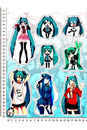 HATSUNE MİKU STİCKER ÇIKARTMA ÇEŞİTLERİ MOTORSİKLET KASK LEPTOP DOLAP STİCKER ÇIKARTMA ÇEŞİTLERİ