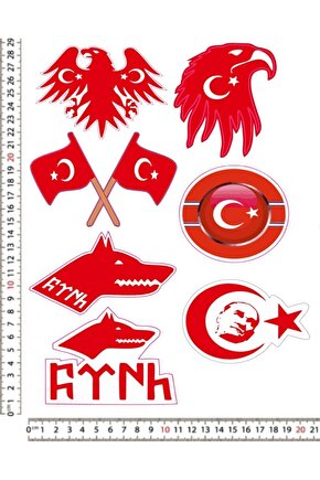 ETNA TÜRKİYE MOTORSİKLET KASK LEPTOP ARAÇ TELEFON ARKASI STİCKER ÇIKARTMA SETİ