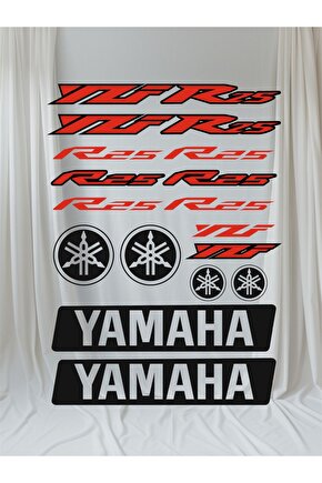 Yamaha Sticker Seti R25 Kırmızı Motorsiklet Kask