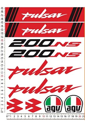 PULSAR 200NS STİCKER ÇIKARTMA MOTORSİKLET KASK A4