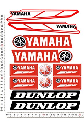 YAMAHA MOTORSİKLET KASK A4 STİCKER ÇIKARTMA SETİ