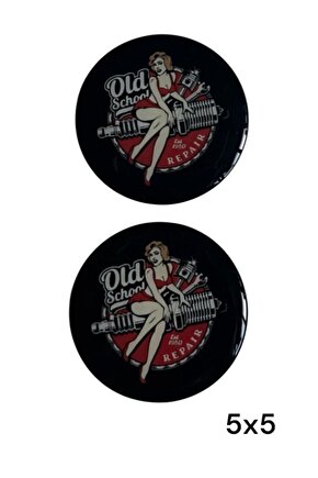 Old school Damla Sticker motorsiklet kask