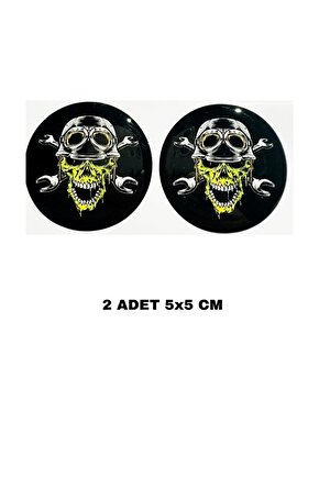 STİCKER KURU KAFA DAMLA STİCKER 5X5 CM 2 ADET