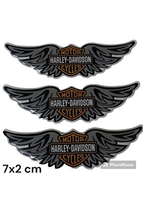 HARLEY DAVIDSON KANATLI DAMLA STİCKER 3 ADET 6x2 CM