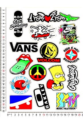 VANS KAYKAY MTV MOTORSİKLET KASK LEPTOP DOLAP STİCKER ÇIKARTMA