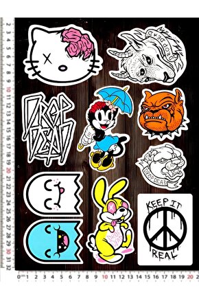 BUY DROP DEAT ART HELLO KİTTY MOTORSİKLET KASK LEPTOP DOLAP STİCKER ÇIKARTMA ÇEŞİTLERİ