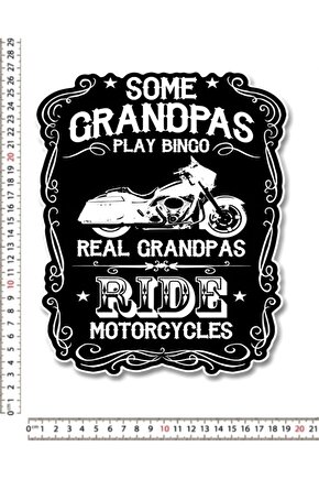 REAL GRANDPAS MOTORSİKLET LEPTOP DOLAP STİCKER ÇILARTMA