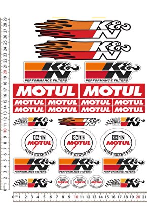 NK PERFORMANS MOTUL MOTORSİKLET KASK STİCKER ÇIKARTMA SETİ