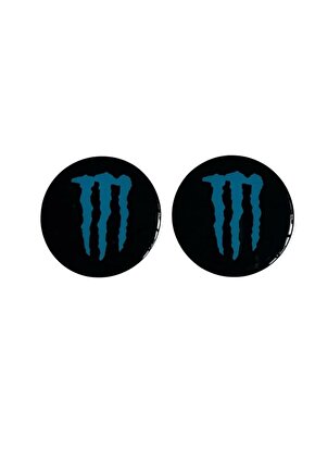 Monster Damla Sticker 3d 5x5 Cm 2 Adet
