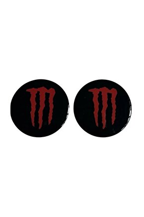 Monster Damla Sticker 3d 5x5 Cm 2 Adet