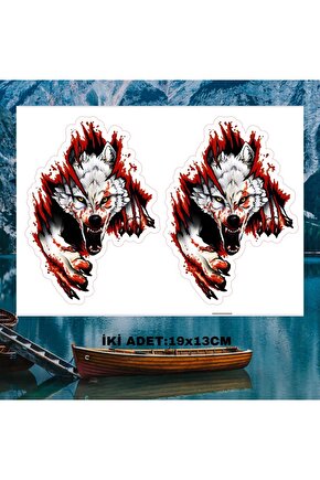 PHOENİX STİCKER KURT MOTORSİKLET ARAÇ LEPTOP STİCKER ÇIKARTMA