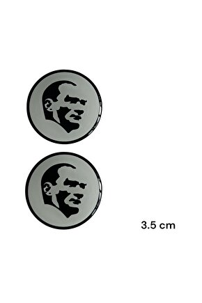 PHOENİX STİCKER MUSTAFA KEMAL ATATÜRK DAMLA LOGO 3.5x3.5 CM 2 ADET