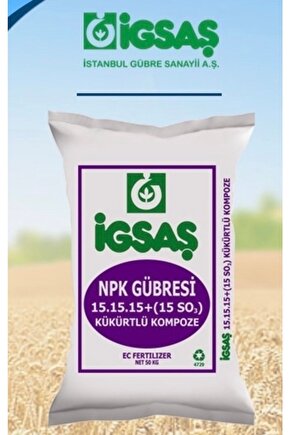 Npk 15.15.15 +  15 So3  Kükürtlü Kompoze 50 kg Gübre