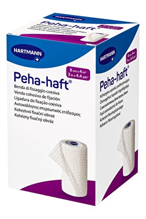 N 8cmx4mt Peha Haft Latex Içermeyen Coban Fiksaksiyon Bandajı