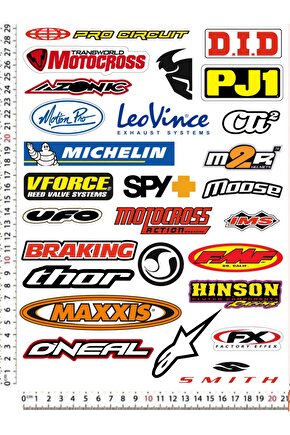 KASK MOTORSİKLET STİCKER SETİ A4
