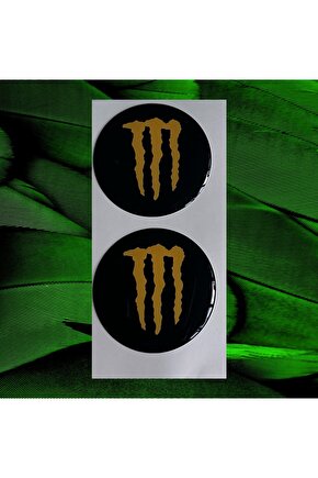 MONSTER DAMLA LOGO 5x5CM 2 ADET MOTORSİKLET KASK