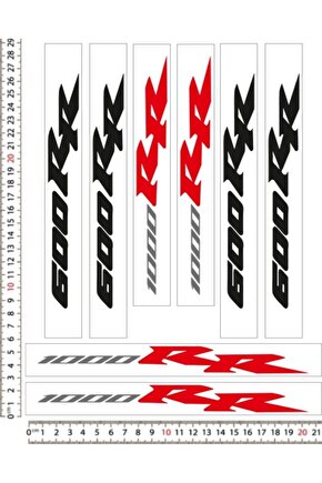 1000-600 Rr Motorsiklet Sticker Çıkartma Seti