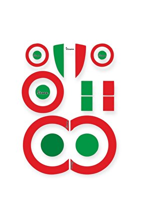 Vespa Sticker Seti Motorsiklet kask