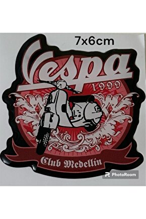 Vespa Damla Sticker 3d