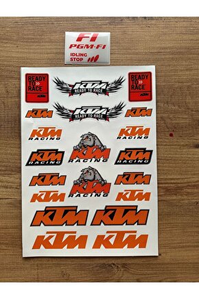 KTM RACİNG MOTORSİKLET KASK STİCKER ÇIKARTMA SETİ
