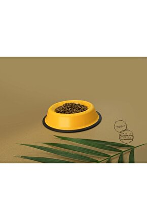 2adet Kedi Köpek Metal Mama Ve Su Kabı Kaymaz Tabanlı (300 Ml- 10 Oz)