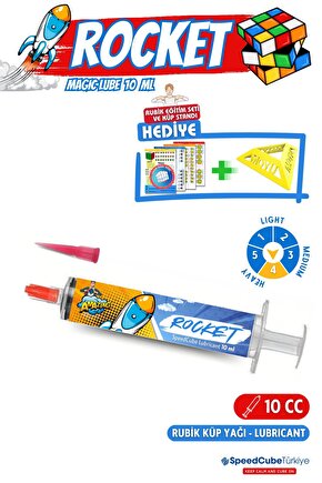 Rocket Weight 4 Rubik Küp Yağı - Rubik Küp Lube - Zeka Küpü Yağı Lube Lubricant Yağlayıcı 10 ML