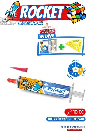 Rocket Weight 3 Rubik Küp Yağı - Rubik Küp Lube - Zeka Küpü Yağı Lube Lubricant Yağlayıcı 10 ml