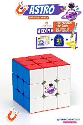 Magnetic Astro M 3x3 Profesyonel Manyetik Mıknatıslı Rubik Küp Akıl Küpü Zeka Küpü Speedcube Eğitici