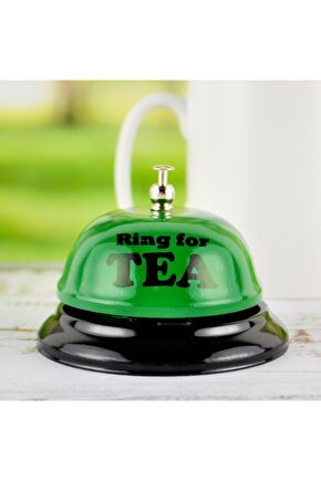 Ring For Tea Yazılı Masa Zil Resepsiyon Zil Hediye Süs