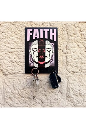 Urban Sokak Stili Tasarım Faith İnanç Duvar Askısı Anahtarlık Dekor
