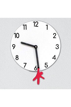 Yelkovandan Sallanan Adam Modern Tasarım Ahşap Duvar Saati