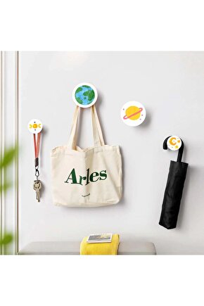 Dörtlü Yuvarlak Dünya Gezegen Ev Ofis Hol Duvar Askılık