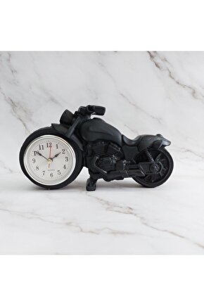 Dekoratif Motosiklet Tasarım Döküm Masa Saati Biblo Ofis Ev Hediye