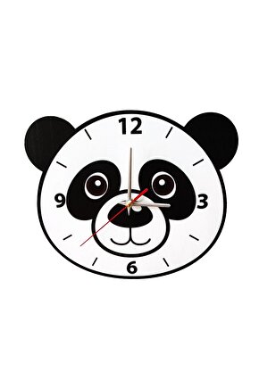 Sevimli Panda Duvar Saati Çocuk Odası Duvar Saati