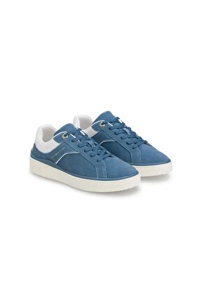 Mavi Süet Kadın Sneaker