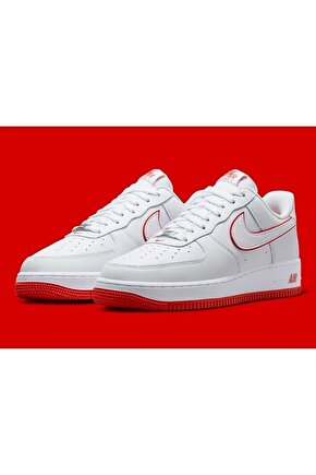 Air Force 1 07 AF1 Beyaz Picante Kırmızı Erkek Günlük Ayakkabı Spor Ayakkabı DV0788-102