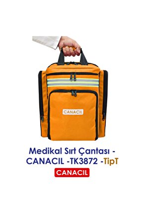 TipT Medikal Sırt Çantası - CANACIL -TK3872 - Turuncu