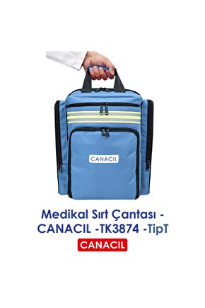 TipT Medikal Sırt Çantası - CANACIL -TK3874 - Mavi