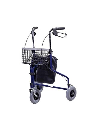 Medwelt Ithal 3 Tekerlekli Çantalı Frenli Walker Yürüteç