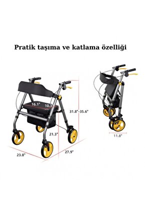 Rolatör Tekerlekli Rollator Yürüteç Hasta Yaşlı Yürüteci Yetkili Bayiden
