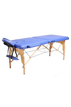 EMEK SAĞLIK Ahşap 2 Parça Katlanabiir Masaj Masası Ahşap Masaj Sedyesi Taşıma Çantalı
