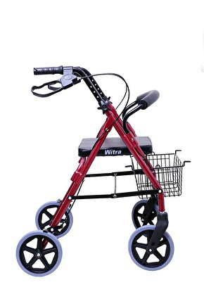 Alüminyum sepetli tekerlekli rollator