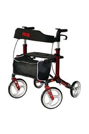 Poylin P888 Ultra Lüks Rollatör Kırmızı